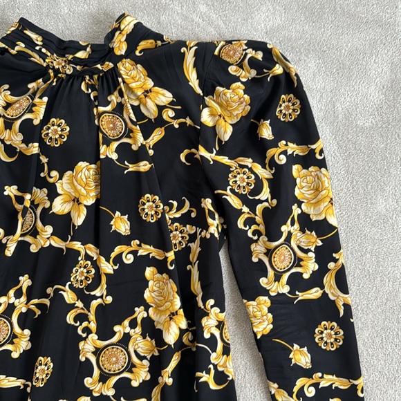 Veronica Beard black and gold blouse, size 0 - Picture 3 of 7